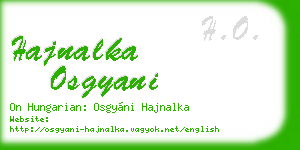 hajnalka osgyani business card